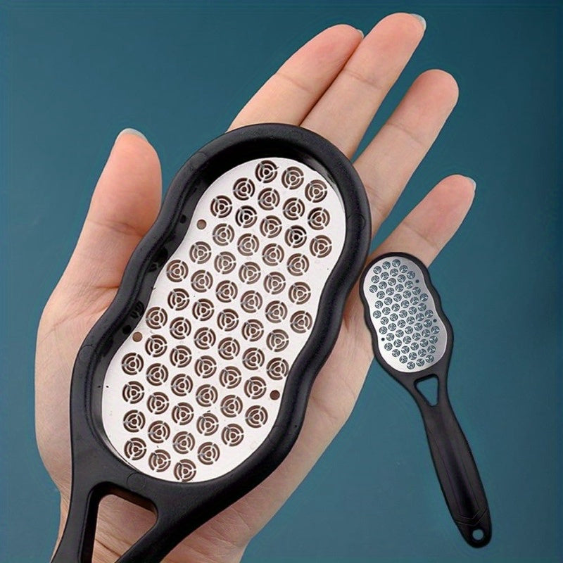 1pc Heavy-Duty Stainless Steel Professional Foot Remover & Foot File - Heavy/Thin Dead Exfoliator with Safety Guard, Handle & Peeler for Cracked Heels, Bunions - Home Pedicure/Epidural-Free Gift, Pedicure Tools for Feet, Faoot Massager