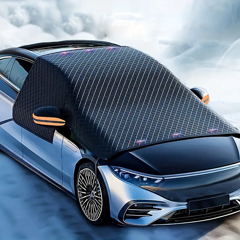 Magnetic Snow Cover for  Windshield, Oxford Cloth Thickened Antifreeze Sunshade, Heat And Snow Protection