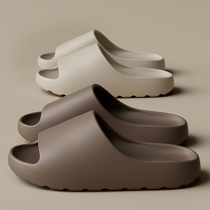 Unisex Soft Slippers, Comfortable Indoor/Outdoor Slides, Non-Slip Tread Design, Fashionable Footwear