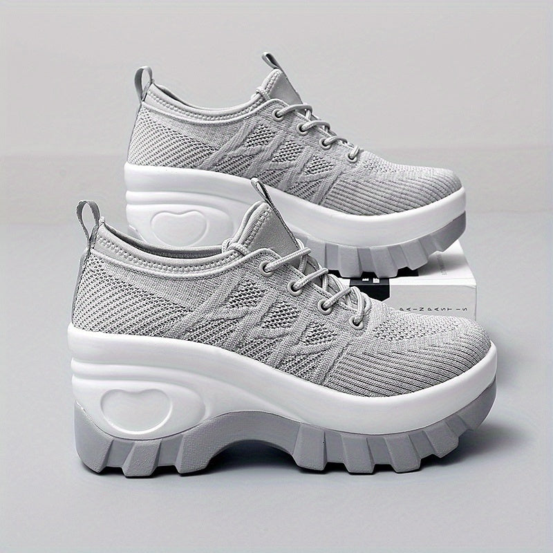 2026 New Spring Summer Style Women'S Shoes Casual Athletic Shoes Comfortable Daily Thick Sole Height Increasing Women Shoes, Sneakers