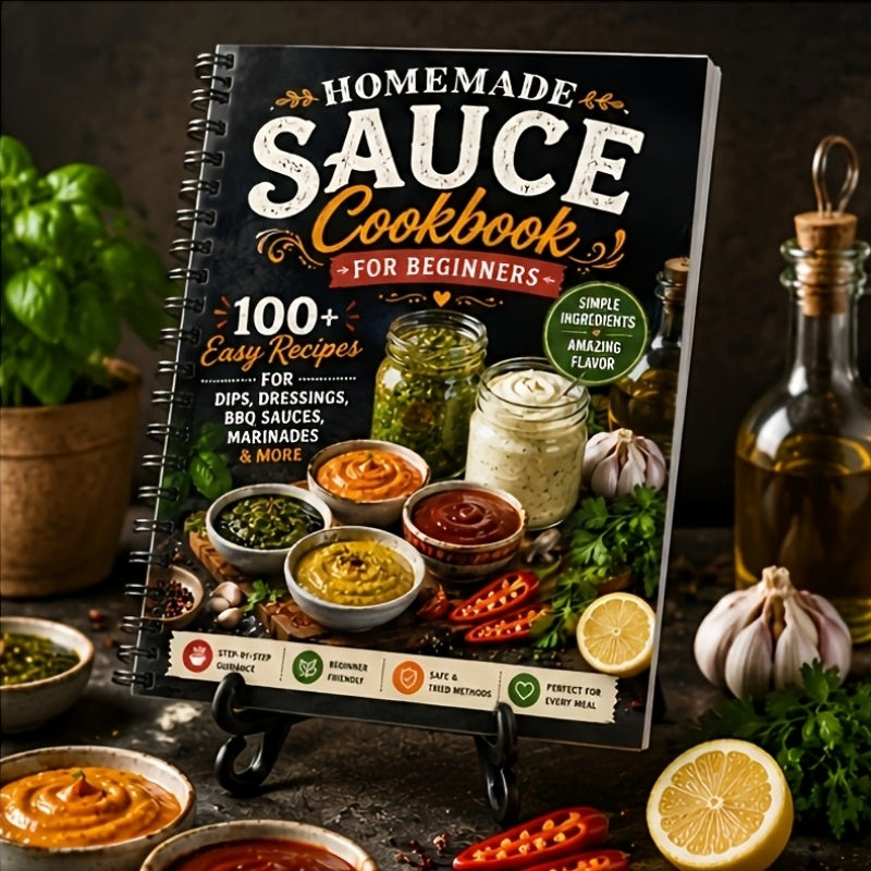 Homemade Sauce Cookbook for Beginners | 100+ Easy Recipes for Dips, Dressings, BBQ Sauces, Marinades & More