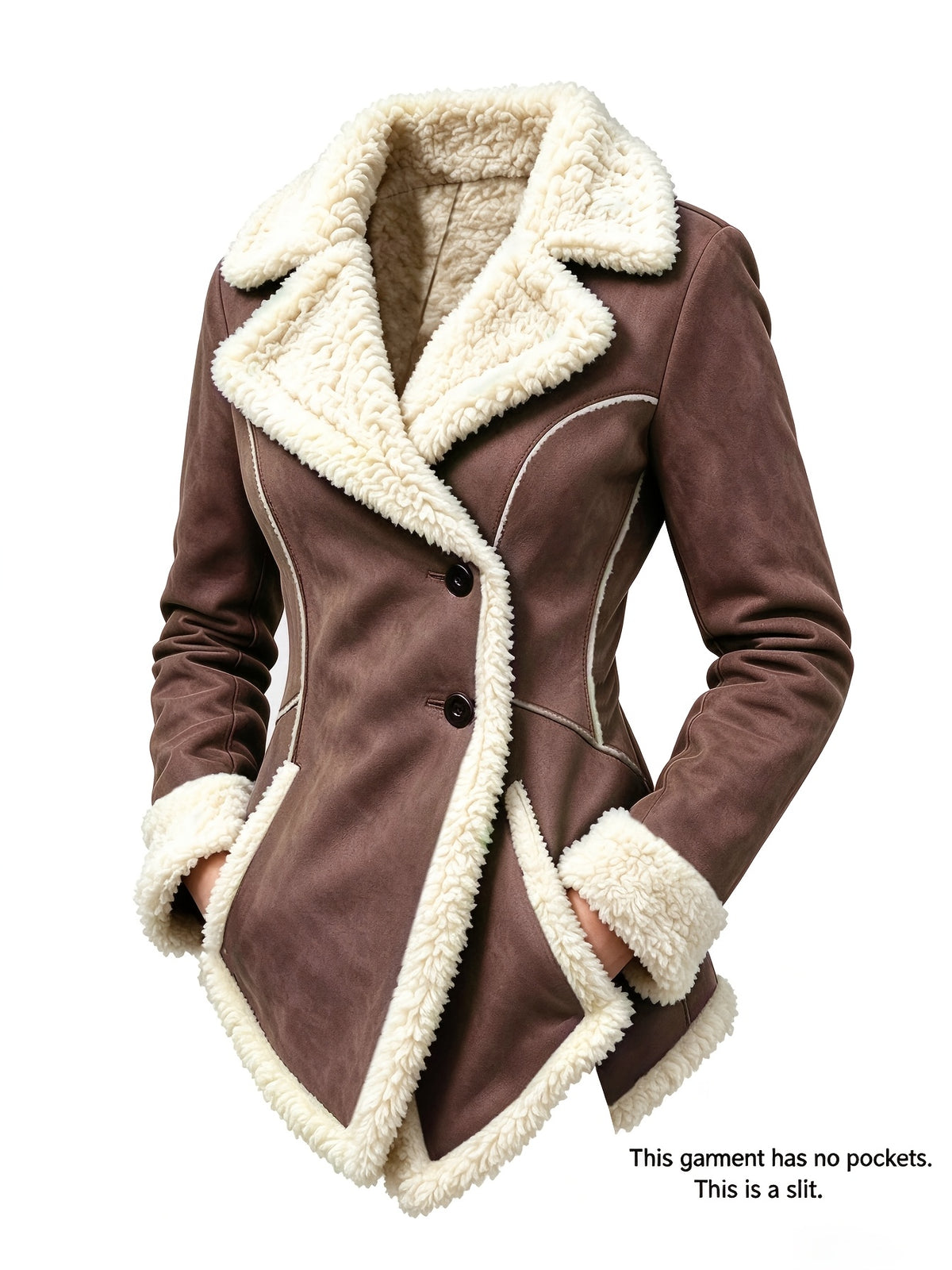 Autumn Winter Vintage Faux Suede Velvet Composite Faux Waist-Cinching Warm Coat - Auspicious Selection