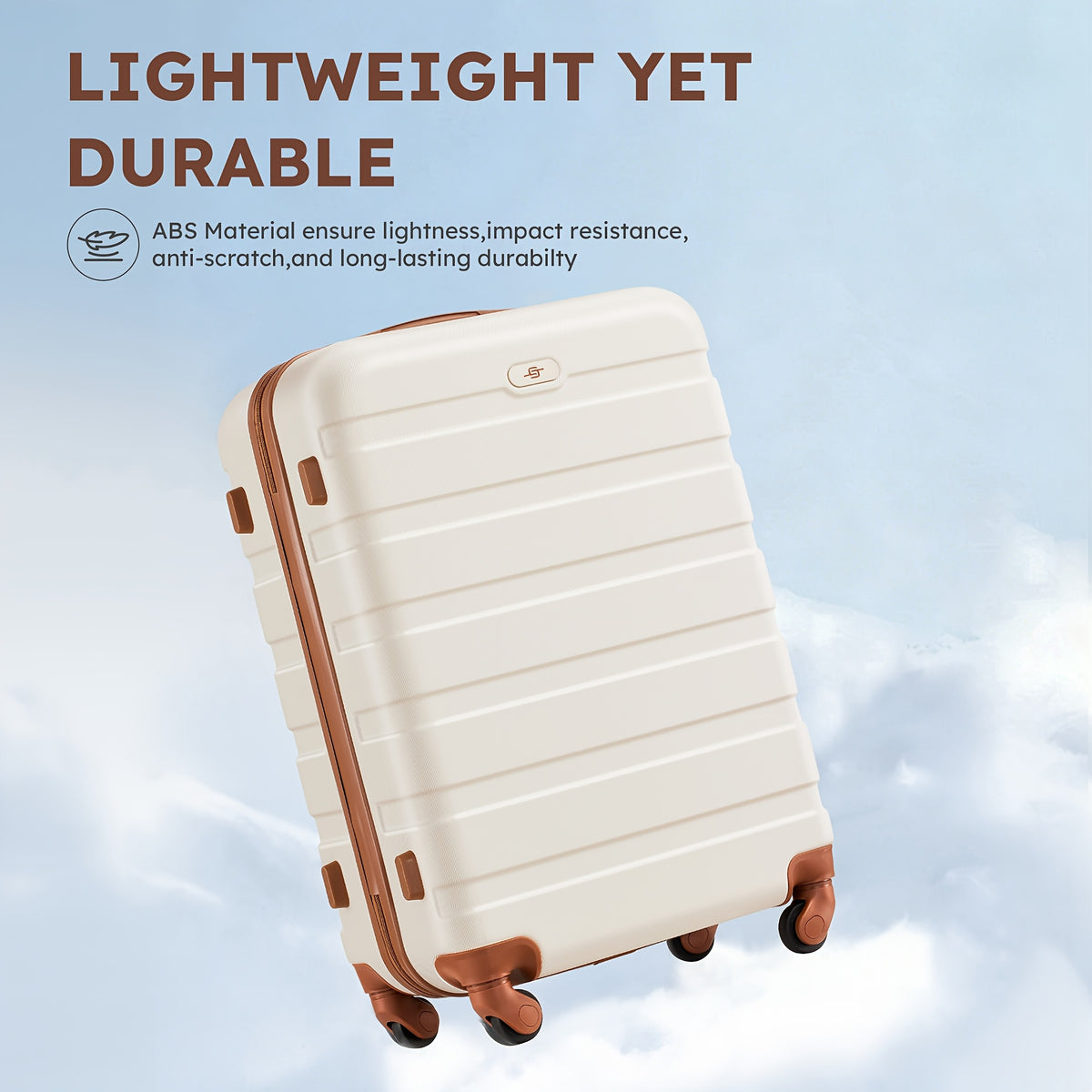 Luggage Set, Consisting Of 16+20+24+28 Inch Suitcases + Storage Bags/ Makeup Cases Set. Large Capacity Luggage Set, Made Of ABS Durable Material, with A Secure Password Lock, And Three-section Adjustable Handle