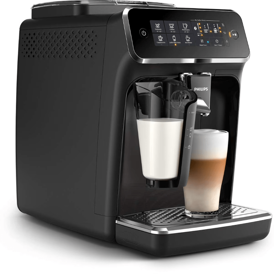 Philips Espresso Machine with Milk Frother Glossy Black (Series 3200)