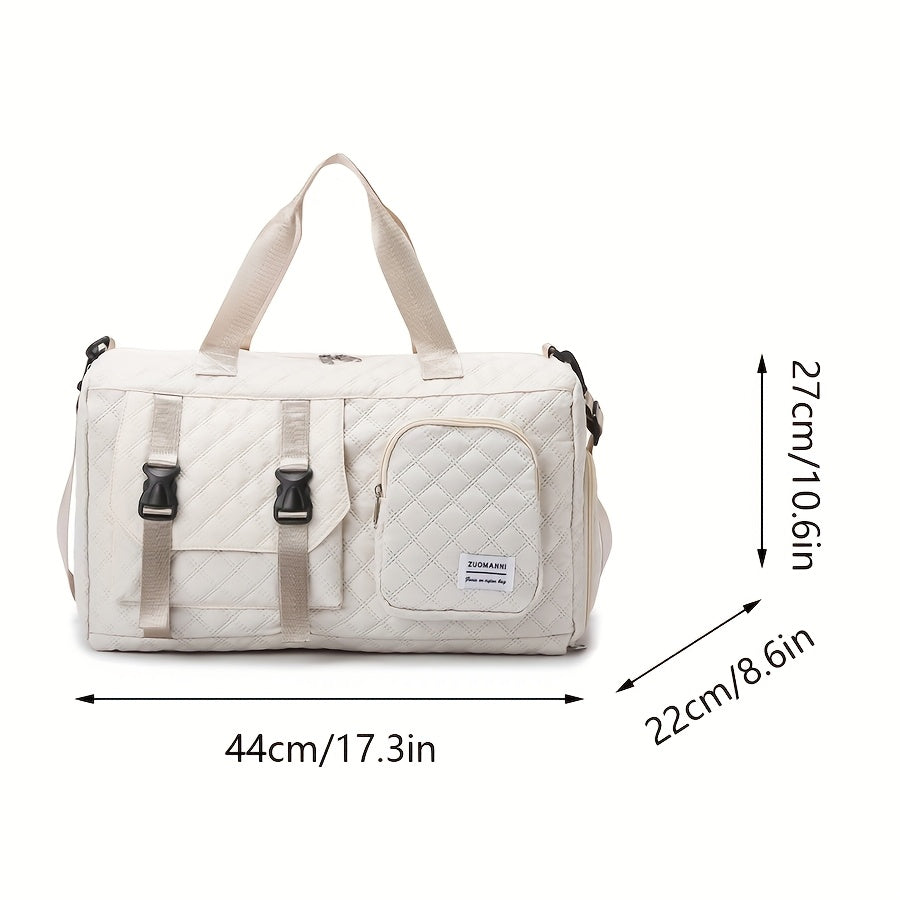 Large Capacity Argyle Travel Duffle Bag, Sports Gym Bag - Spacious & Highly Portable for Overnight Trips