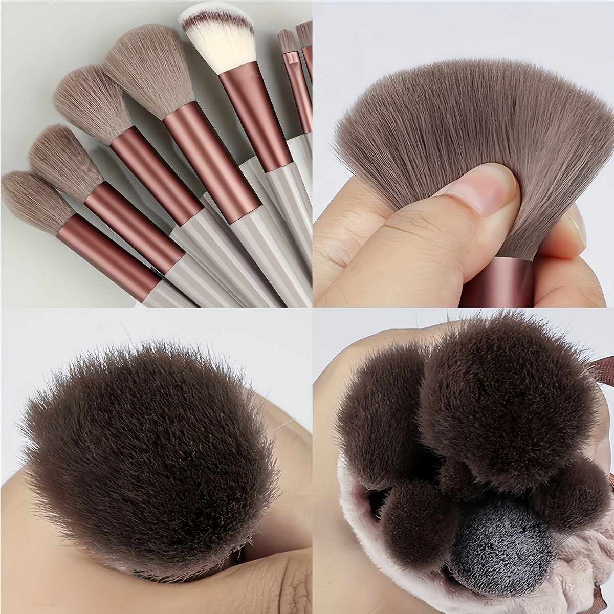 16pcs Complete Set of Makeup Tools for Beginners, Including Portable Storage Bag + Makeup Brush + Wet and Dry Puff + Combo Set, Includes Ultra-Soft Foundation, Blush, and Eyeshadow Brush, Suitable for Face and Eye Makeup, the Best Choice for Girls'