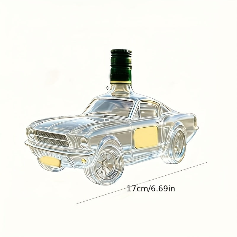 13.53oz Hand-blown Car-shaped Whiskey Bottle; Car Model Wine Decanter; Fun Transparent Wine Decanter; Whiskey Bottle.