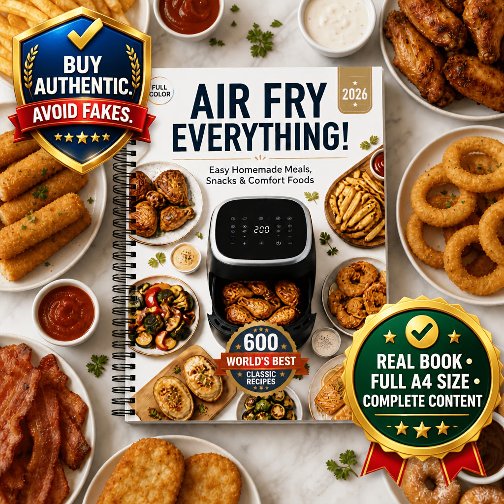 The Ultimate Air Fryer Cookbook for Beginners |A Complete Collection of 600 Easy Air Fryer Recipes Featuring Breakfast, Lunch, Dinner, Snacks, Desserts, Frozen Foods, Chicken, Beef, Seafood, Vegetables, One-Basket Meals, Meal Prep, Crispy Family