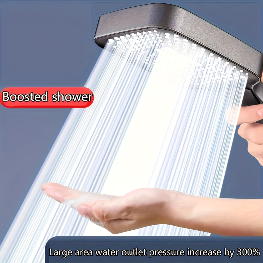 Large Area Shower Nozzle Silver Head, 3 Adjustable Modes, High-quality High-pressure Water-saving Water Flow Shower Faucet, Nozzle, Bathroom Accessories Only Used for Shower or Bathtub,for Shower Use Only, Christmas/Halloween Gift Decoration