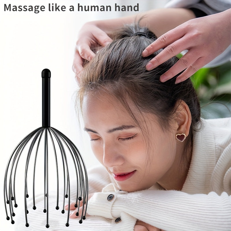 1/2pcs Soul Grabbers with 24 Claws, Human-Like Kneading, Manual Head Massager, Ideal for Home, Office Relaxation, Stimulating Head, Sleep Aid, Convenient to Carry. Perfect Gift for Christmas